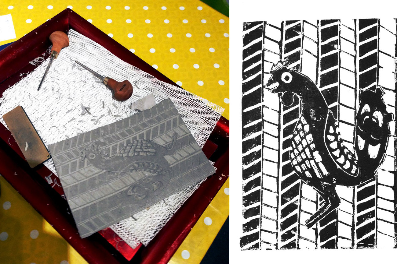 James Harris is runninng a lino printing course at The Corinium Museum