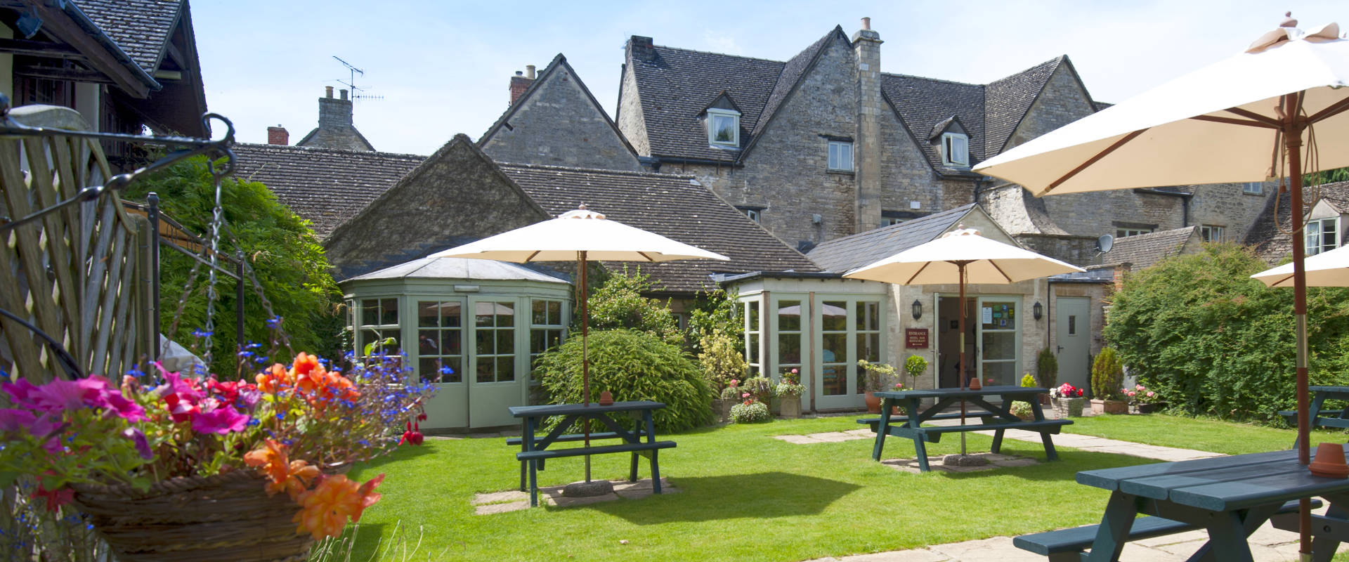 Beer garden at The Corinium Hotel and Restaurant